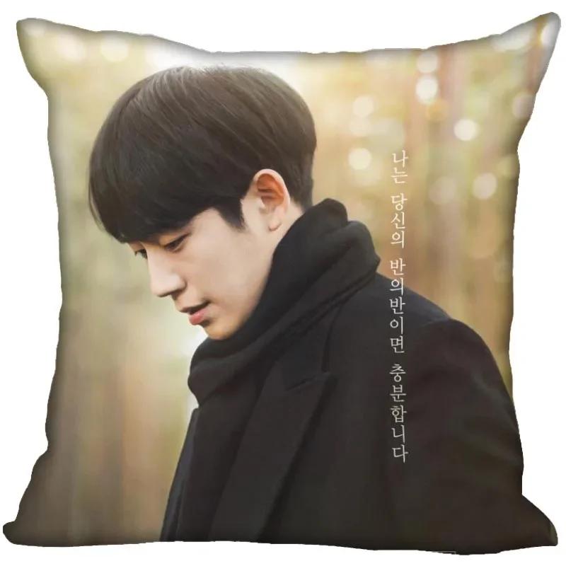 Jung Hae In Pillow Cover Bedroom Home Office Decorative Pillowcase Square Zipper Pillow Cases Satin Soft No Fade 0209