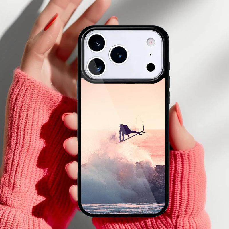 Surfing Wave Soft Phone Case for iPhone 17 Air 16e 15 14 13 Pro Max Back Cover for 12 11 Pro Coque