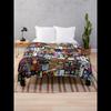 Collage II Musical Throw Blanket Soft Cozy Design for Living Room Sofa Bed Throws
