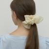 DEPOUND Organza Charme Punkt Scrunchie - elfenbein