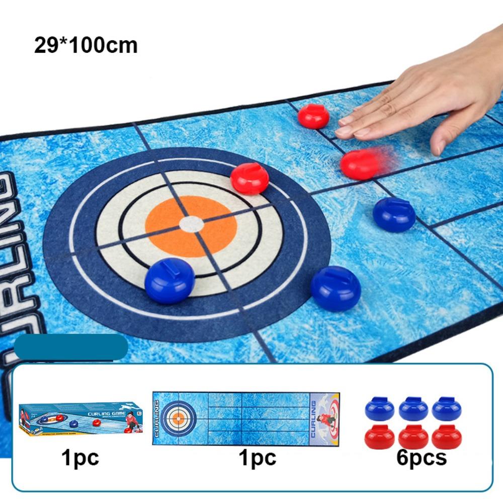 

Пластиковый пазл Игрушки для досуга Мини кёрлинг Футбол Боулинг Настольные игры Домашние развлечения 1