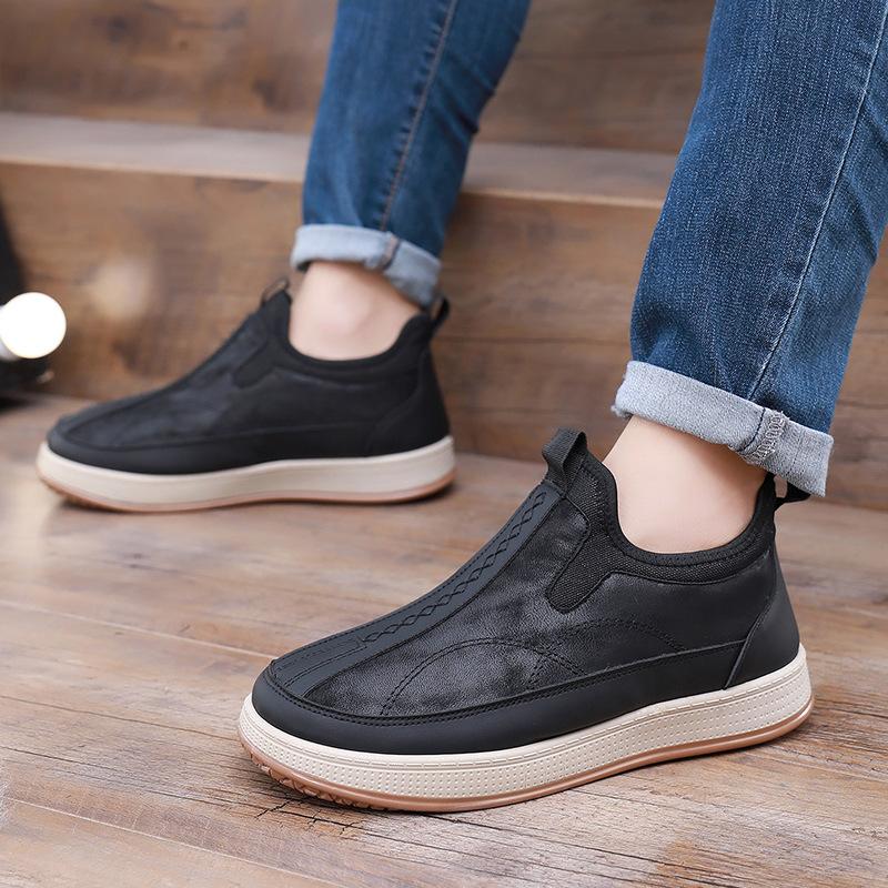 Winter Cotton Shoes Men's New Velvet Thickened Wool Medium Warm Snow Boots
