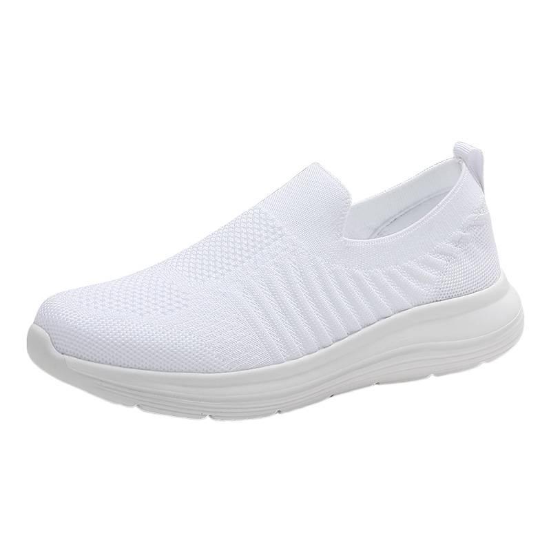 Spring and Autumn New Breathable Fly-woven Flat-soled Single Shoes Travel Shoes Fly-woven One Pedal