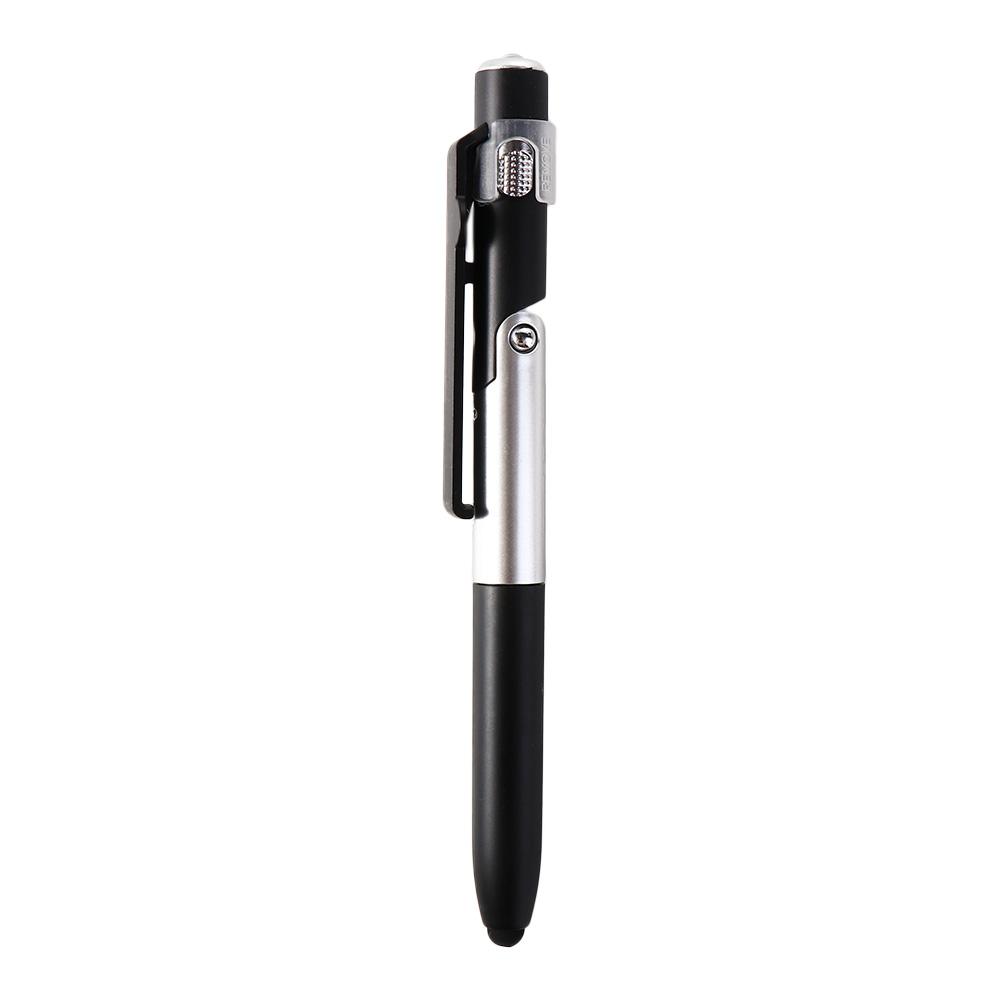 Office Multifunctional Students Night Reading Stationery Stylus Pen Ballpoint Pen with LED Light Cellphone Holder Writing Pen