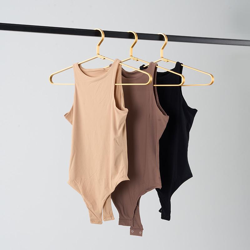 High-Neck Sleeveless Bodysuit - V-Crotch, High-Elastic, Breathable Sportswear for Women