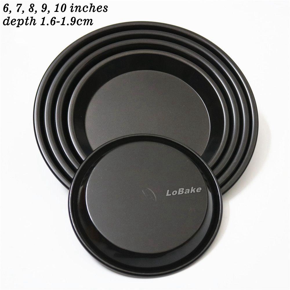 

6, 7, 8, 9, 10 inches 1.6-1.9cm depth nonstick coating aluminium round shape pizza pans stones set pie pancake cheesecake mold 6