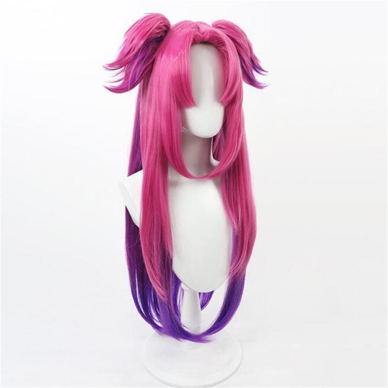 LOL Heartsteel Alune Cosplay paruka Gradient Dlouhá Dva klipy Ponytails Tepelně odolné syntetické vlasy Anime Cosplay paruky + paruková čepice