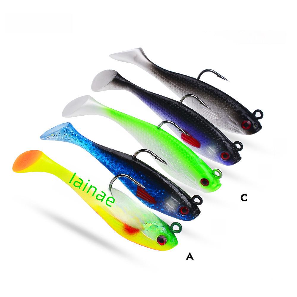 T-Tail Soft Bait 7.5cm 9.5g for Sea Bass Fishing - Bionic Lure for Boat & Sea Fishing