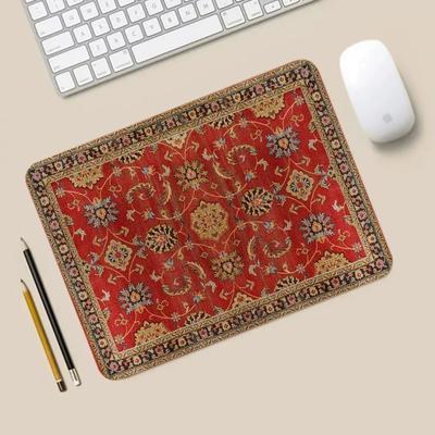 Persian Carpet Computer Laptop Mouse Pads Office Decorative Desk Mats Washable Non-Slip Rubber Desk Carpet Gaming Mat Playmat
