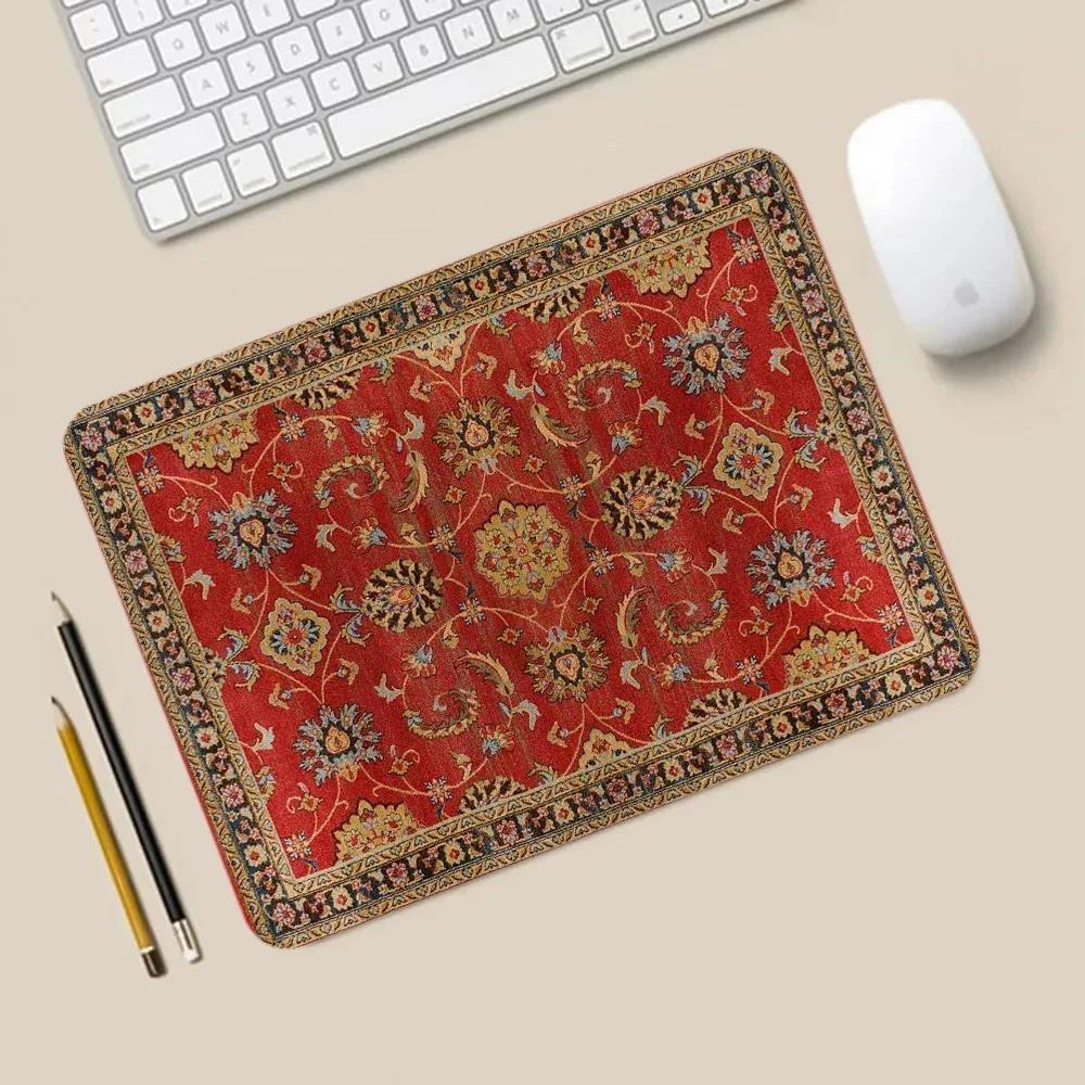 Persian Carpet Computer Laptop Mouse Pads Office Decorative Desk Mats Washable Non-Slip Rubber Desk Carpet Gaming Mat Playmat