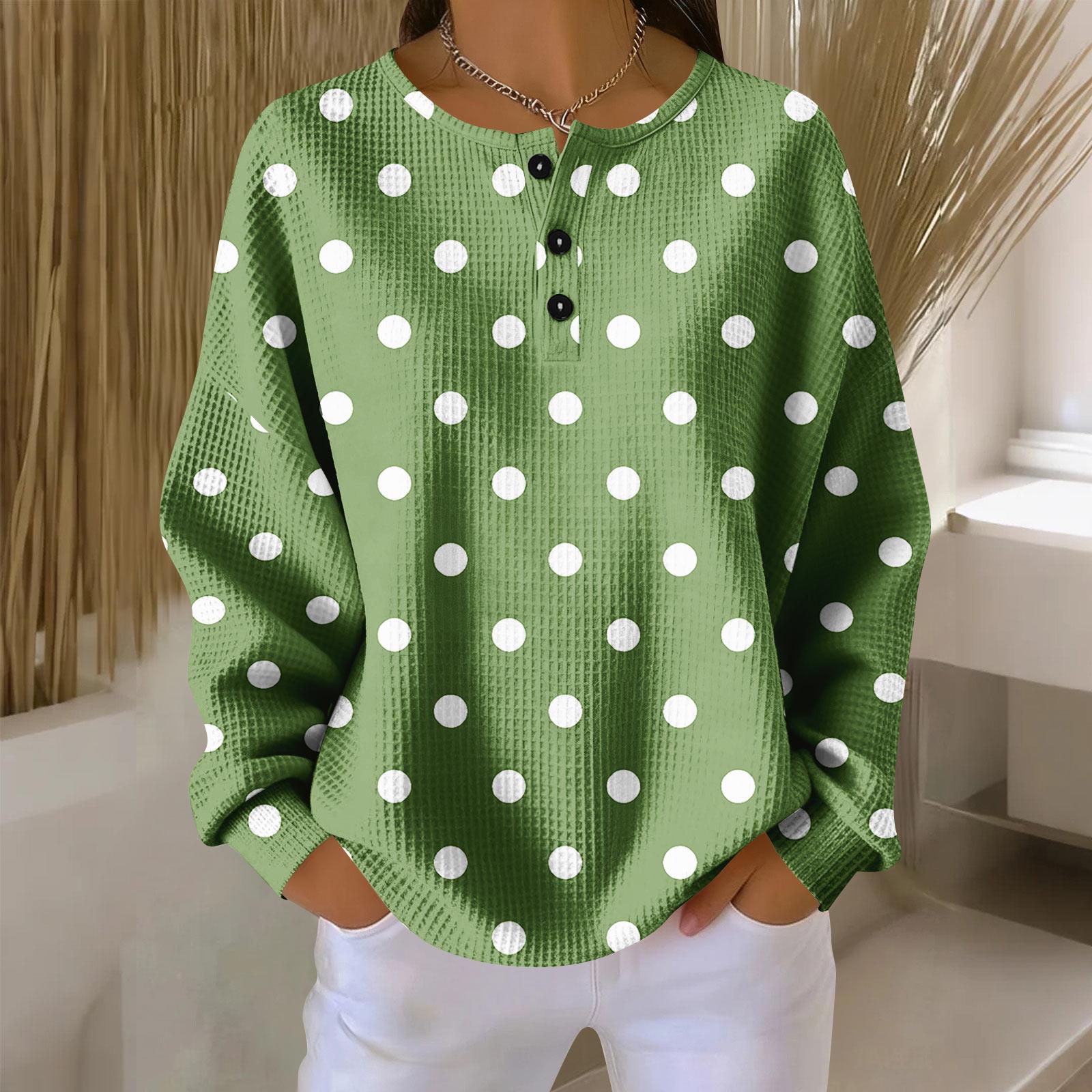 

Женские повседневные рубашки с длинным рукавом, топы на пуговицах с V-образным вырезом, свободный трикотаж, осенние фавориты для женщин XL зелёный