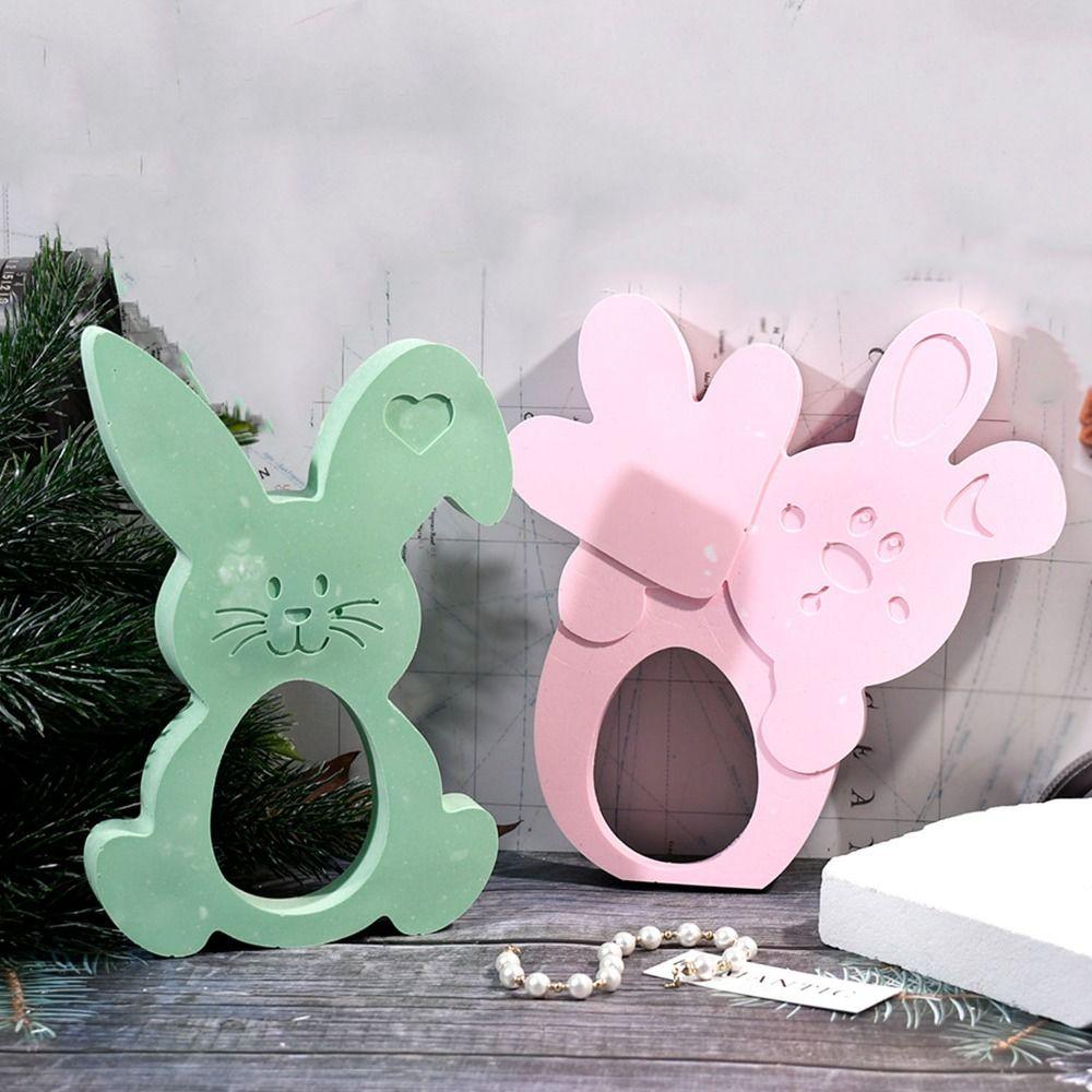 

Rabbit Shape Easter Bunny Ornament 3D Rabbit Silicone Mold Cute Bunny Mold for Beginners Style 1