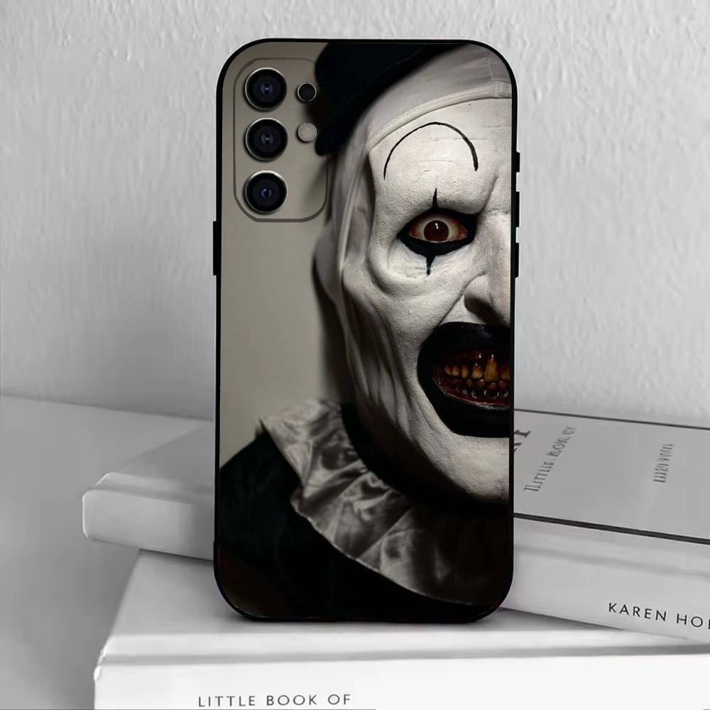 Gothic-Terrifier-Art the Clown Phone Case Black Silicone Soft For Samsung S25,S24,S21,S22,S23,S30,Ultra,S20,Plus,Fe,Lite