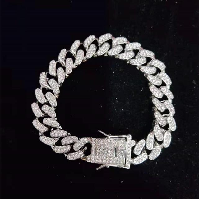 Men Women Hip Hop Iced Out Bling Chain Necklace High Quality 13mm Width Miami Cuban Chain HipHop Necklaces Fashion Jewelry