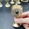 Elegant Embossed Gemstones Shot Glass 50ml Goblet Wine Drinking Cup For Spirits And Cocktails Home Bar Essential