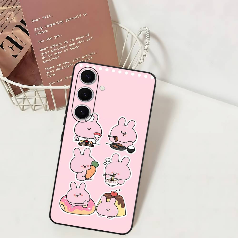 Asamimichaan Asleep Cute Asamimi Phone Case For Samsung S 24 Fe 25 Ultra Plus 20 Lite 21 30 22 23 24 22 Ultra 5G Fundas