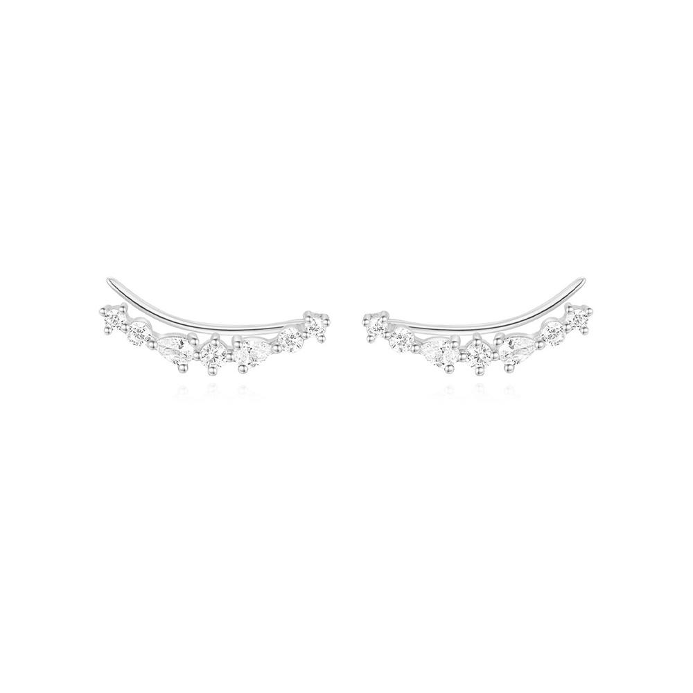 CANNER 1PZ Occhio di Cavallo Testa Piatta Filettato Perforazione Osso Auricolare Donna Argento 925 Ins Stella Fiore Geometria Zircone Orecchino a Lobo