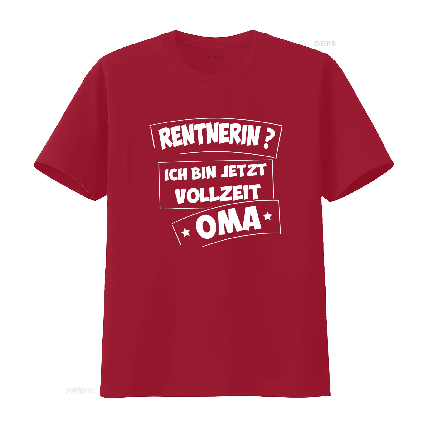 

Rentnerin Ich Bin Jetzt Vollzeit Oma Rente Womens T Shirt Stylish and Comfortable vintage Washed Stretched homme S
