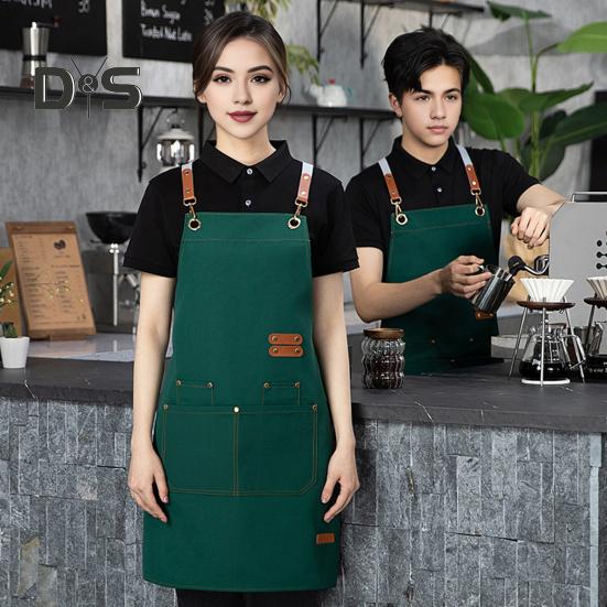 Waterproof Kitchen Apron with Pockets for Men Women Cleaning Pinafore Waist Tie Shop Work Uniform BBQ Gift