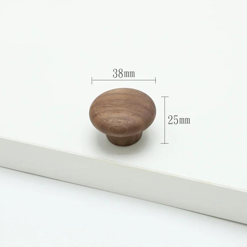 Wooden Handle Hexagon Square Round Drawer Knob Cupboard Closet Knobs Kitchen Cabinet Door Handle Furniture Decoration Wood Knobs