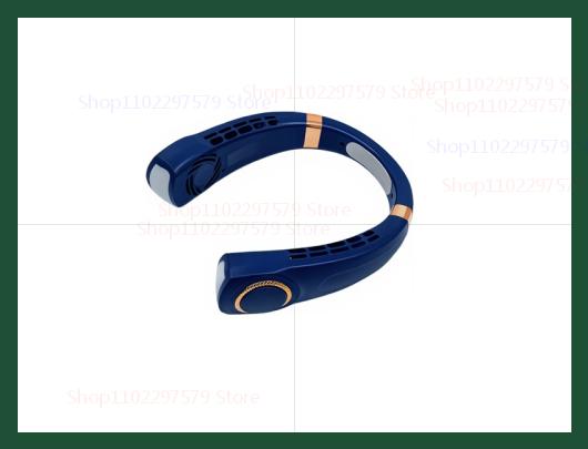 

Bladeless Turbo Neck Fan USB Rechargeable Portable Personal Cooler For Summer Outdoor Travel Sports With Digital Display синий