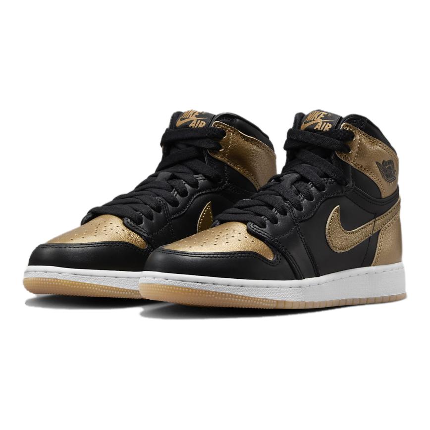 New Jordan 1 Retro High OG Black Metallic Gold GS FD1437-071