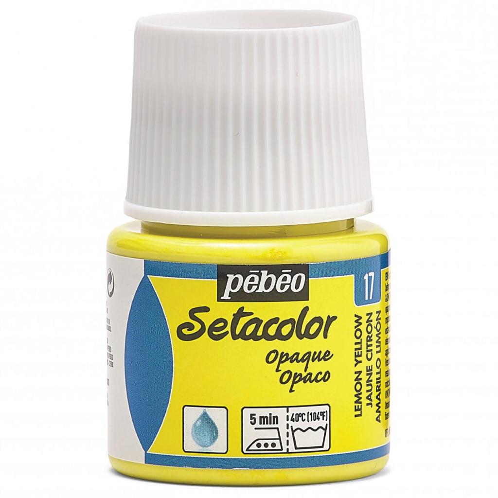 Pebeo Fabric Paint Can Paint On Dark Fabrics Seta Color Opaque Color 45ml Lemon Yellow 17