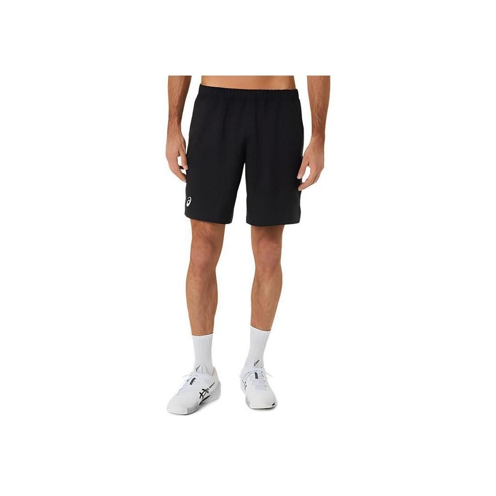 Asics Mens Tennis Series Sports Woven Elastic Moisture-Wicking Casual Shorts Men Shorts Black 2041A261-001