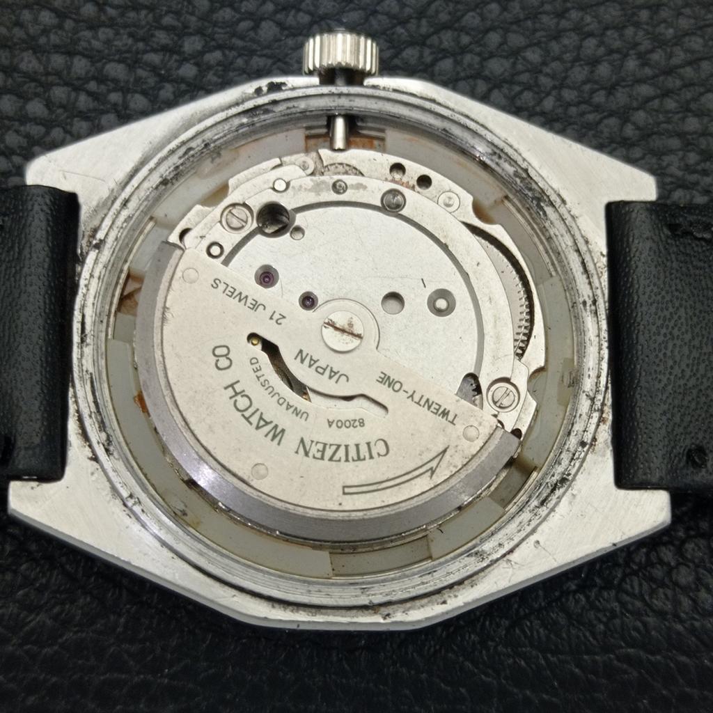 AUTOMATIC VINTAGE CITIZEN 8200 JAPAN MENS BLUE COLOR DIAL WATCH a702141-5 R208-a702141