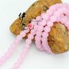 8mm Pink Synthetic Jade Glass Beads, Loose Beads for DIY Jewelry, 102 Pcs/strand