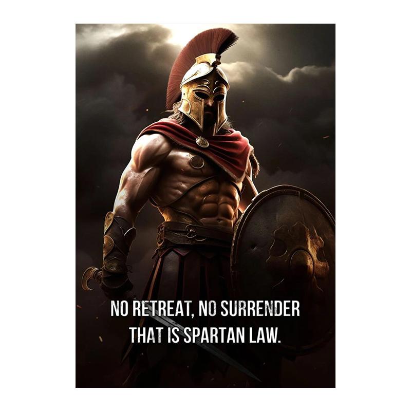 

Воин Мотивационная Цитата Холст Картина Плакаты Печать Бронированный Спартанский Вдохновляющие Фотографии Гостиная Настенное Искусство Домашний Декор 40x60cm No Framed