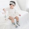 Anti-Rutsch Neugeborenen Baby Leder Sohle Bodensocken im koreanischen Stil mit großer Schleife zum Laufen für Kleinkinder Rutschfeste Fußbekleidung Socken