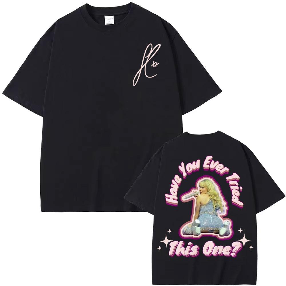

Sabrina Carpenters 2026 New Sweet Sexy Trendy Fashionable Cotton Tshirt UNISEXs Womens Fans Gift Oversized Style Round Neck M