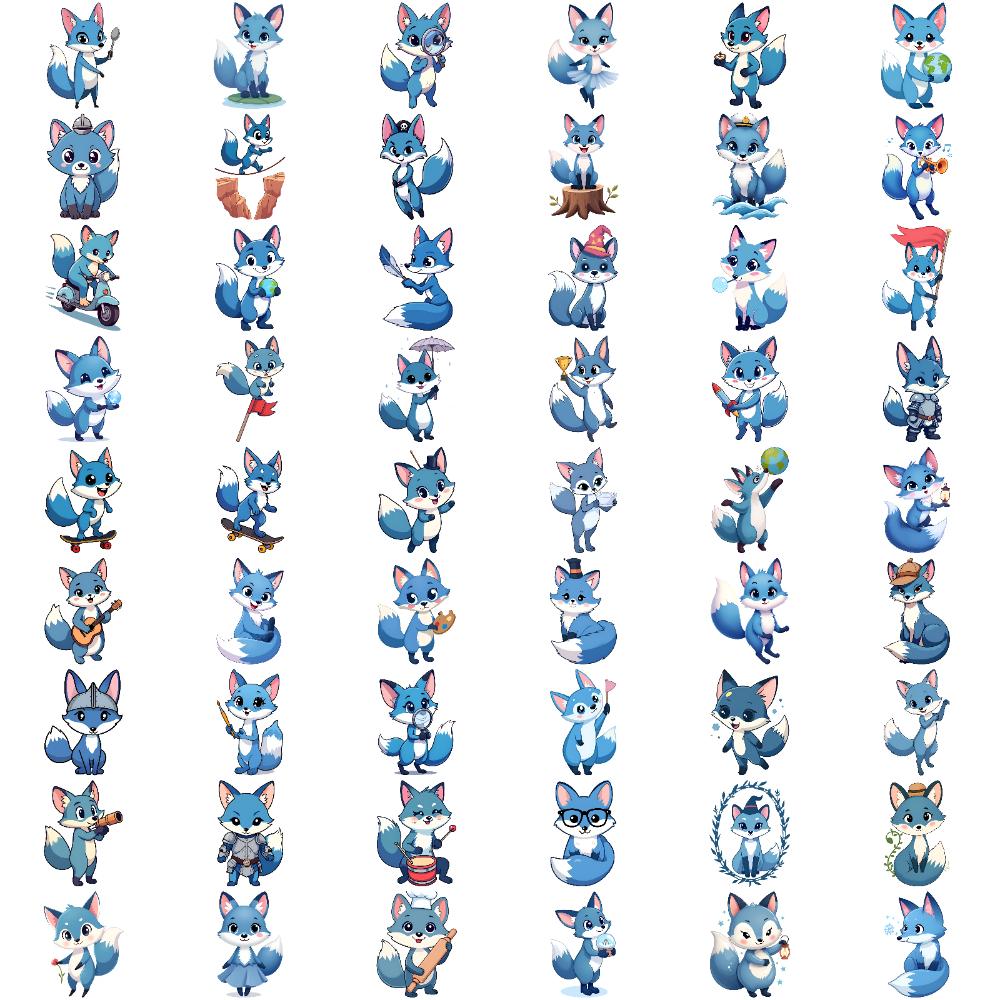 54pcs Temporary Tattoo Fox Stickers Temporary Tattoo Stickers Cartoon Stickers Cartoon For Shoulders Arms