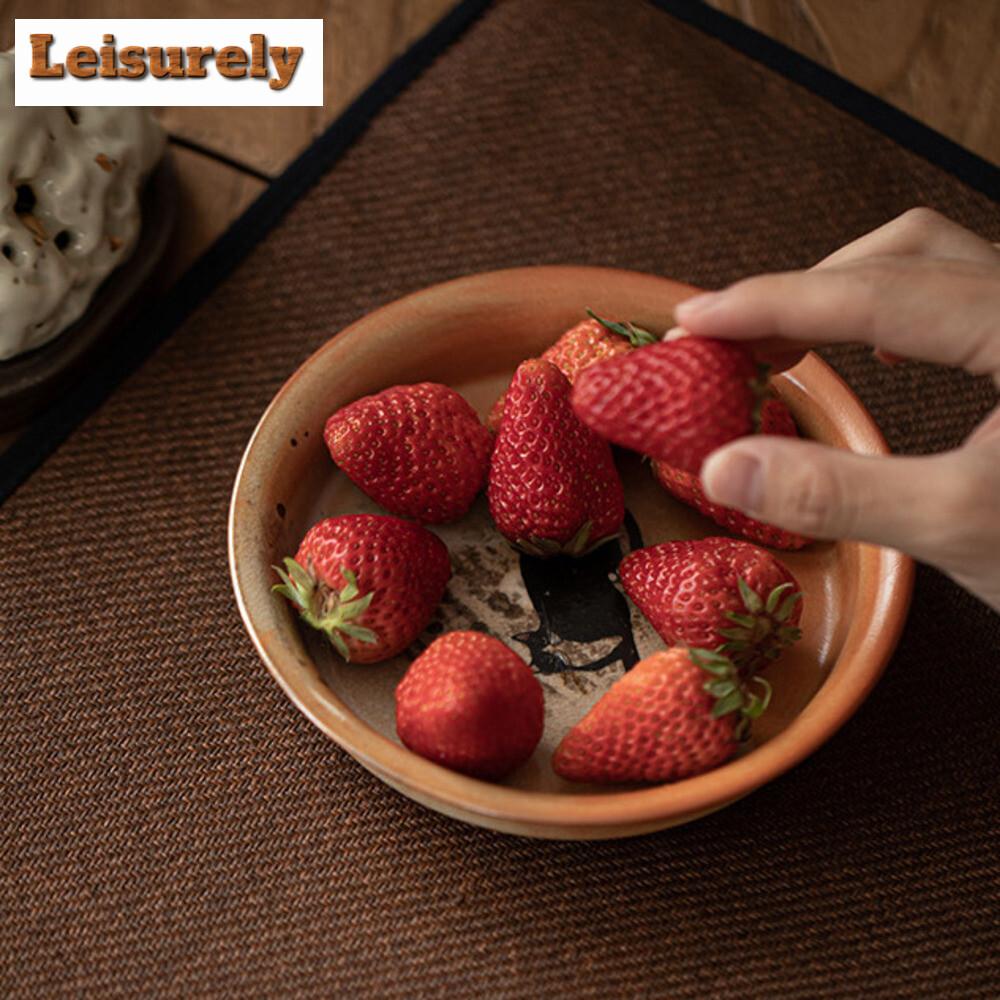 Kreativer Handbemalter Zhiye Katzen-Topfhalter Halter Trockenbrüh-Tisch Teetablett Keramik-Isolierunterlage Obst-Snack-Platte Zubehör