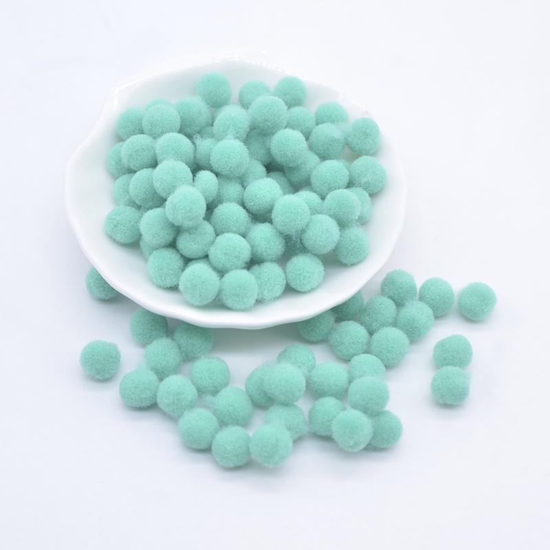 200Pcs 8mm Colorful Elastic Ball DIY Sewing On Patches Home Decoration Appliques Crafts Accessories