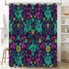 Floral Shower Curtain Botanical Greenery Pattern Nature Theme Bathroom Decor Vintage Farmhouse Style Waterproof Fabric Washable