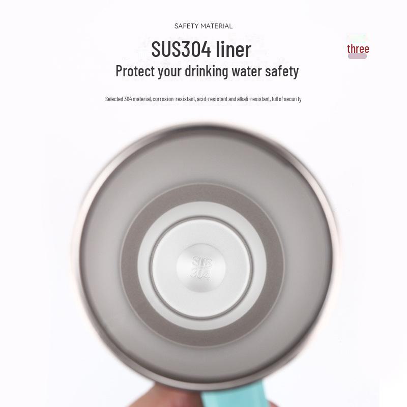 40oz Large Capacity 304 Stainless Steel Vacuum Flask with Handle and Straw