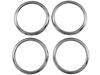BRIGHTZ DA16T Finish Stainless Steel Plated Center Wheel Cap Rings for DA and 16 Ultra-Mirror (4-Piece Set) [SID-ETC-SMA-009] DA16, A16, Models.