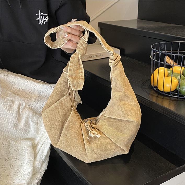 New Large-capacity Versatile Solid Color Bag Women's Casual Nylon Shoulder Bag
