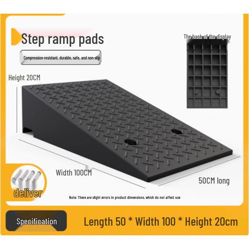 Rubber Curb & Threshold Ramp Mat for Home and Car 