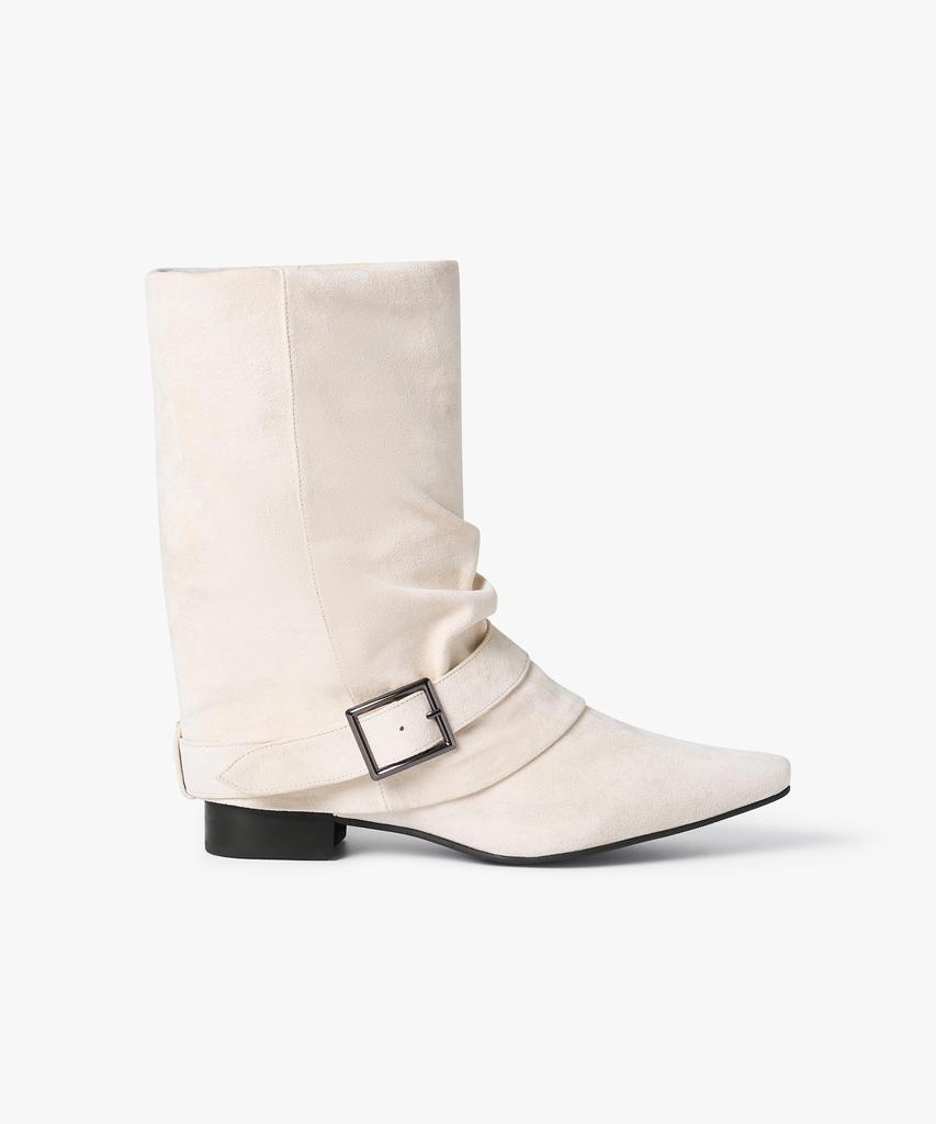 Losesleepover Hug Belt Suede Boots *Butter Sand