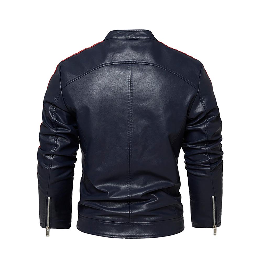 New Men's Jackets, Fashion Letters, Fashion Motorcycle Clothes, Plus Velvet Plus Large Leather Men.