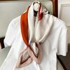 Square Scarf for Women's New Printed Imitation Silk Clothing Decoration Spring and Autumn Scarf Literary and Versatile Small Scarf Headband Tie Pack