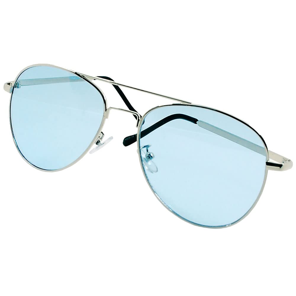 

Teardrop pilot sunglasses UV cut light blue lenses for men and women H-905-14 синій