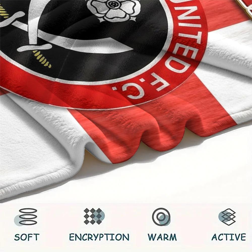 1PC Custom Name Sheffield United FC Patterned Flannel Blanket Suitable For All Seasons for Home Decor Warmth and Comfort Gifts Holiday Present