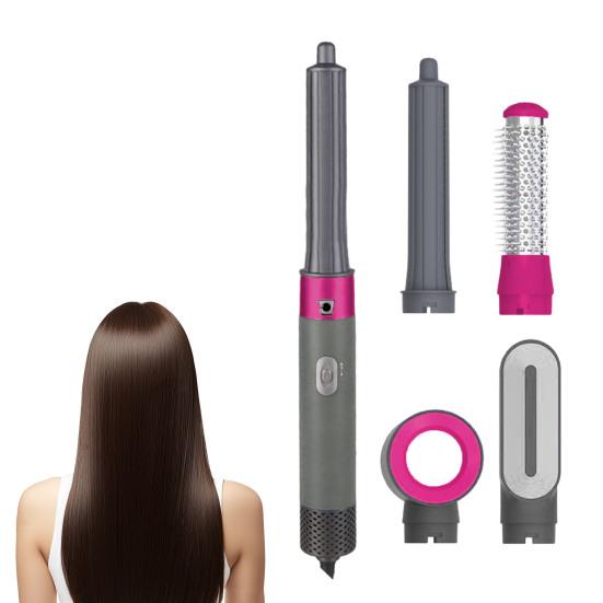 5-In-1 Hair Dryer Kit with 5 Attachments 600W Professional Electric Hair Styler Dryer Curling Iron Straightening Brush Portable Hair Styling Tools