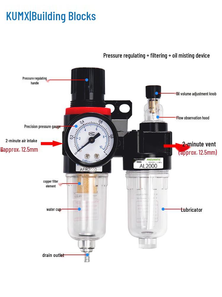 Air Source Filter & Oil-Water Separator BFC/AFC2000 AR Oil Mist AFR Pneumatic Pressure Regulator