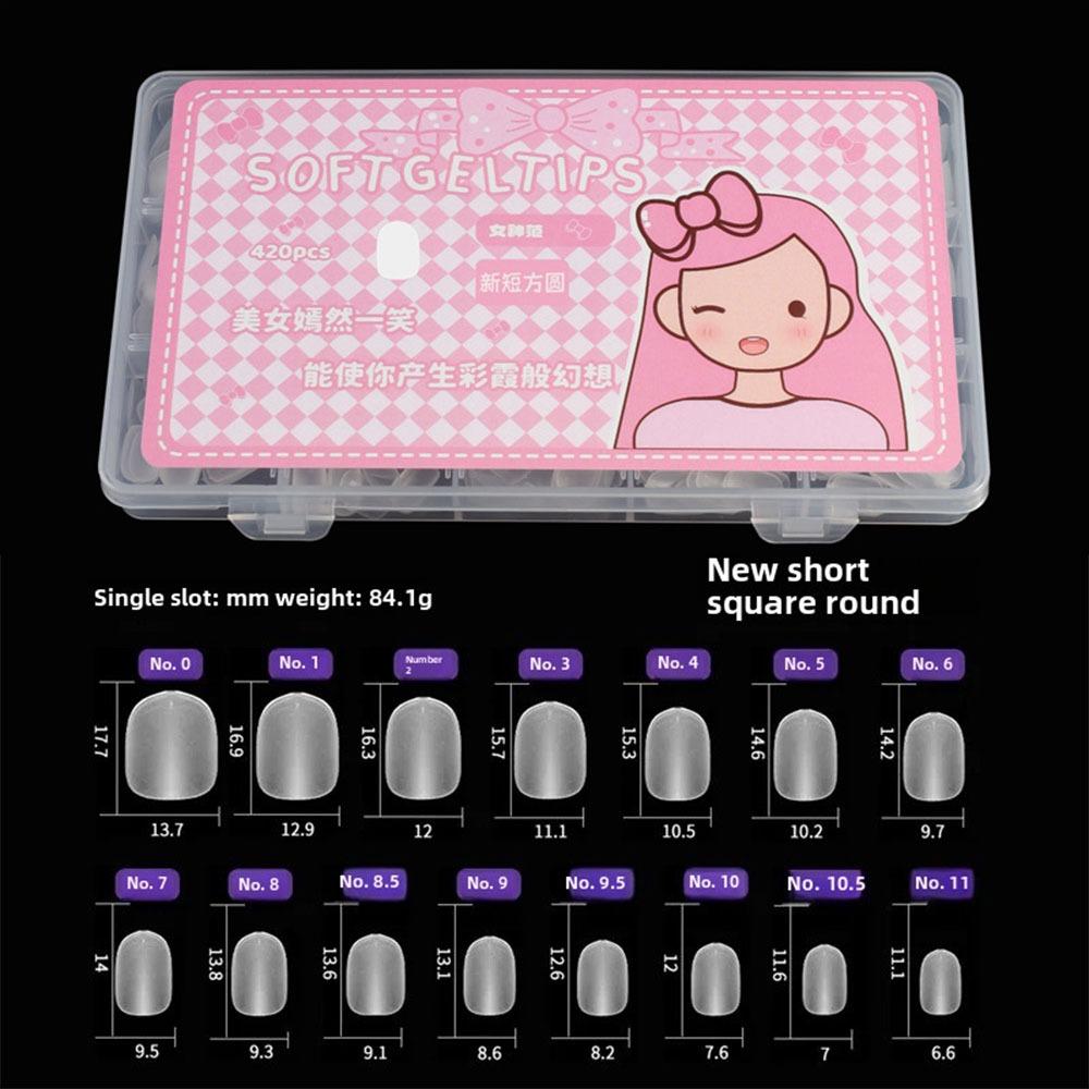 Gifts Ultra Short Matte Nail Tips Waterdrop Almond Shape Thin Seamless False Nails No Trace Artificial Nails