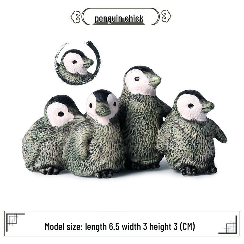 Polar Wildlife Animal Model Toy Set: Polar Bear & Penguin